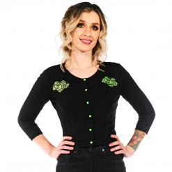 SOURPUSS STAY SICK CROPPED CARDIGAN Neon Dreams