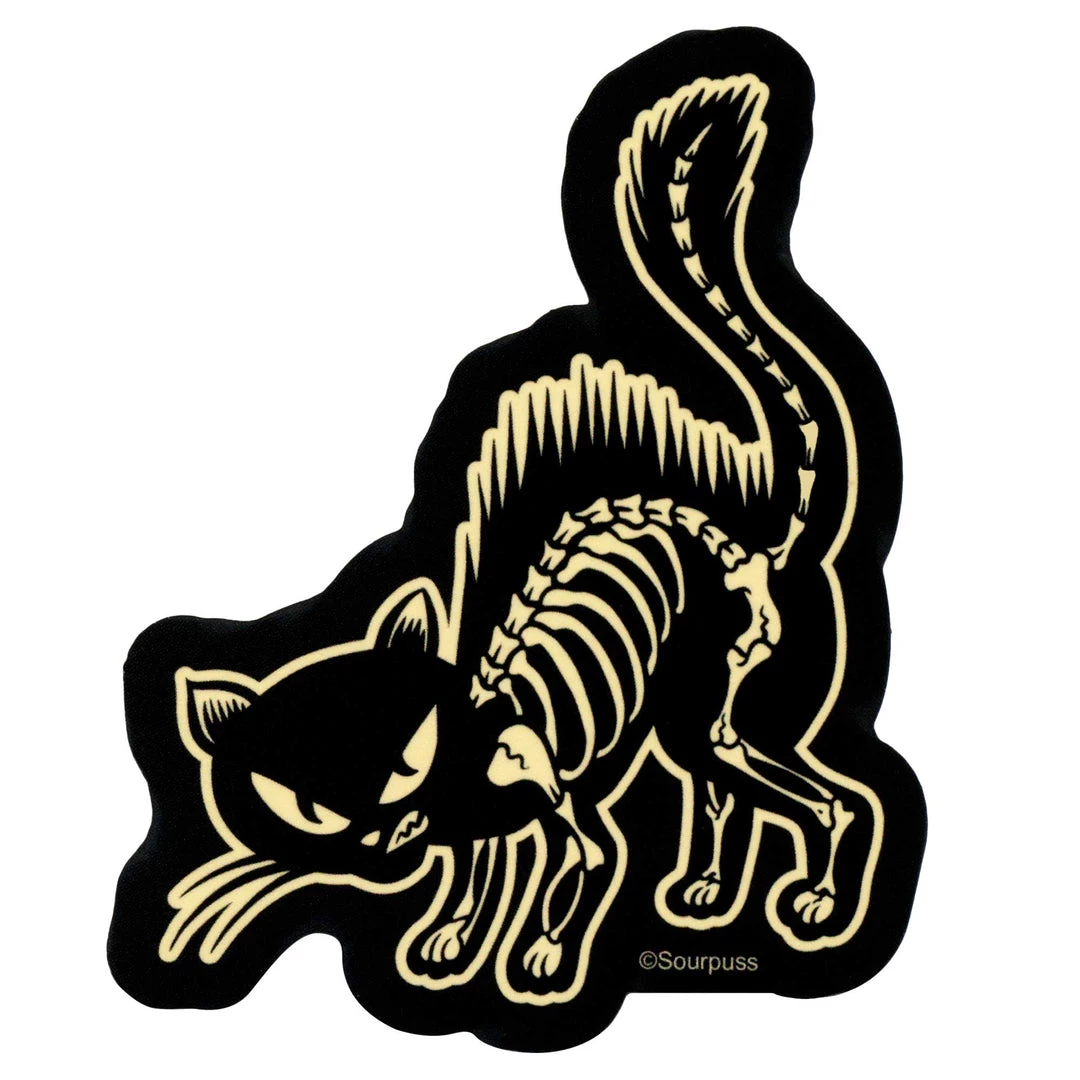 What's New SOURPUSS SKELETON CAT STICKER 3 What's New SOURPUSS SKELETON CAT STICKER
