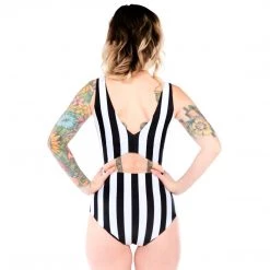 SOURPUSS STRIPES BLACK/WHITE MONOKINI What's New