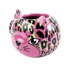 SOURPUSS PINK LEOPARD CAT MUG 12 SOURPUSS PINK LEOPARD CAT MUG