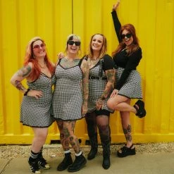 SOURPUSS HOUNDSTOOTH SLIP DRESS What's New