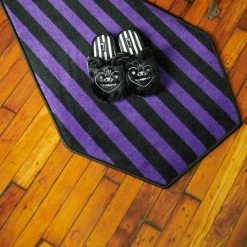 SOURPUSS COFFIN RUG BLACK/PURPLE Haunted Homewares