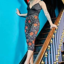 SOURPUSS BARBED WIRE LOVE KNIT CAPRIS What's New