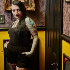SOURPUSS BLACK KNIT ROMPER What's New