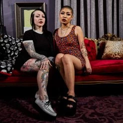 What's New SOURPUSS ORANGE LEOPARD TANK DRESS