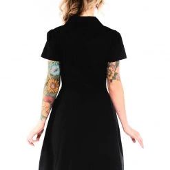 What's New SOURPUSS WINGED SKULL BUTTON DOWN DRESS