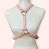 Funk Plus Accessories VEGAN Y HARNESS WITH O RINGS PINK 1 Funk Plus Accessories VEGAN Y HARNESS WITH O RINGS PINK
