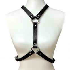 Funk Plus VEGAN Y HARNESS WITH O RINGS BLACK Back In Stock