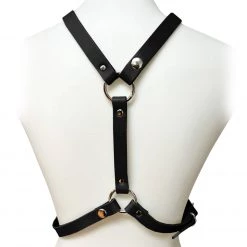 Funk Plus VEGAN Y HARNESS WITH O RINGS BLACK Back In Stock