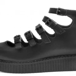 Footwear T.U.K. TUKSKIN MULTI STRAP POINTED MARY JANE CREEPER