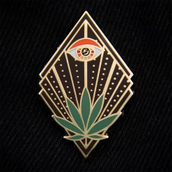 Accessories ECTOGASM ALL SEEING POT LEAF ENAMEL PIN