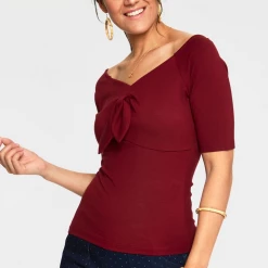 VOODOO VIXEN ANIKA BOW TOP BURGUNDY 9 VOODOO VIXEN ANIKA BOW TOP BURGUNDY