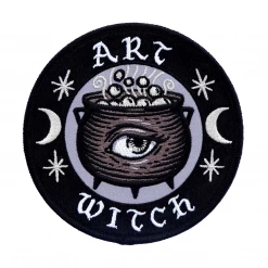 CAT COVEN ART WITCH EMBROIDERED PATCH Back In Stock