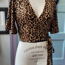 WAX POETIC AURORA WRAP TOP LEOPARD Shop Sour+Plus