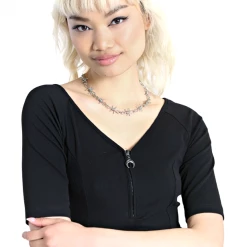 Shop Sour+Plus HELL BUNNY AVA TOP BLACK