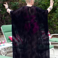 OBLONG BOX SHOP BLACK MAGIK SPIDERWEB LONG CAFTAN 7 OBLONG BOX SHOP BLACK MAGIK SPIDERWEB LONG CAFTAN