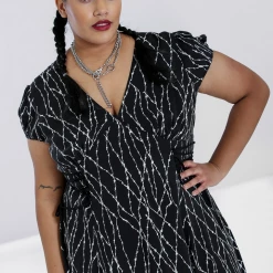 HELL BUNNY BARBED WIRE MINI DRESS