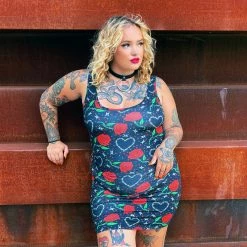 What's New SOURPUSS BARBED WIRE LOVE TANK DRESS