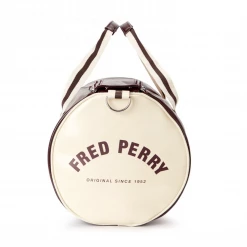 FRED PERRY CLASSIC BARREL BAG PORT/ECRU Accessories