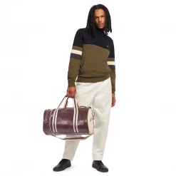 FRED PERRY CLASSIC BARREL BAG PORT/ECRU Accessories