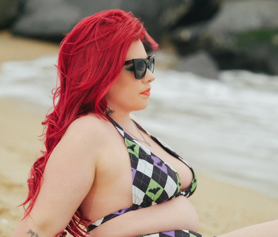 SOURPUSS BAT ARGYLE SCRUNCH BIKINI 4 SOURPUSS BAT ARGYLE SCRUNCH BIKINI