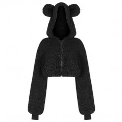PunkRave PUNK RAVE BEAR EARS CROPPED DRAWSTRING JACKET 11 PunkRave PUNK RAVE BEAR EARS CROPPED DRAWSTRING JACKET