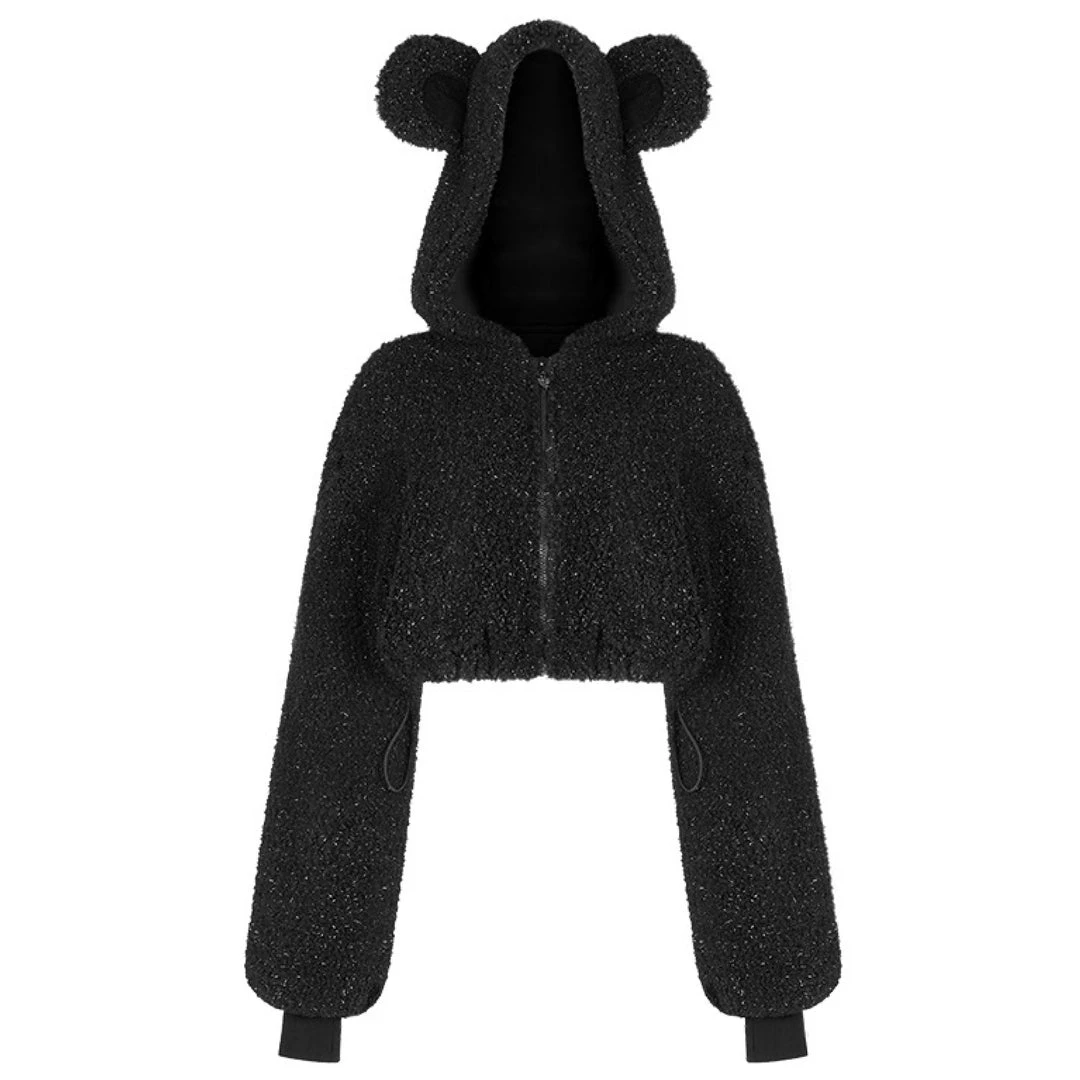 PunkRave PUNK RAVE BEAR EARS CROPPED DRAWSTRING JACKET 6 PunkRave PUNK RAVE BEAR EARS CROPPED DRAWSTRING JACKET