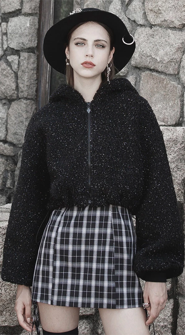 PunkRave PUNK RAVE BEAR EARS CROPPED DRAWSTRING JACKET 5 PunkRave PUNK RAVE BEAR EARS CROPPED DRAWSTRING JACKET