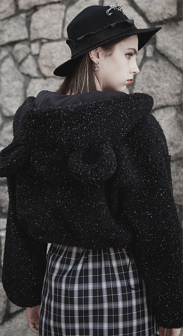 PunkRave PUNK RAVE BEAR EARS CROPPED DRAWSTRING JACKET 4 PunkRave PUNK RAVE BEAR EARS CROPPED DRAWSTRING JACKET