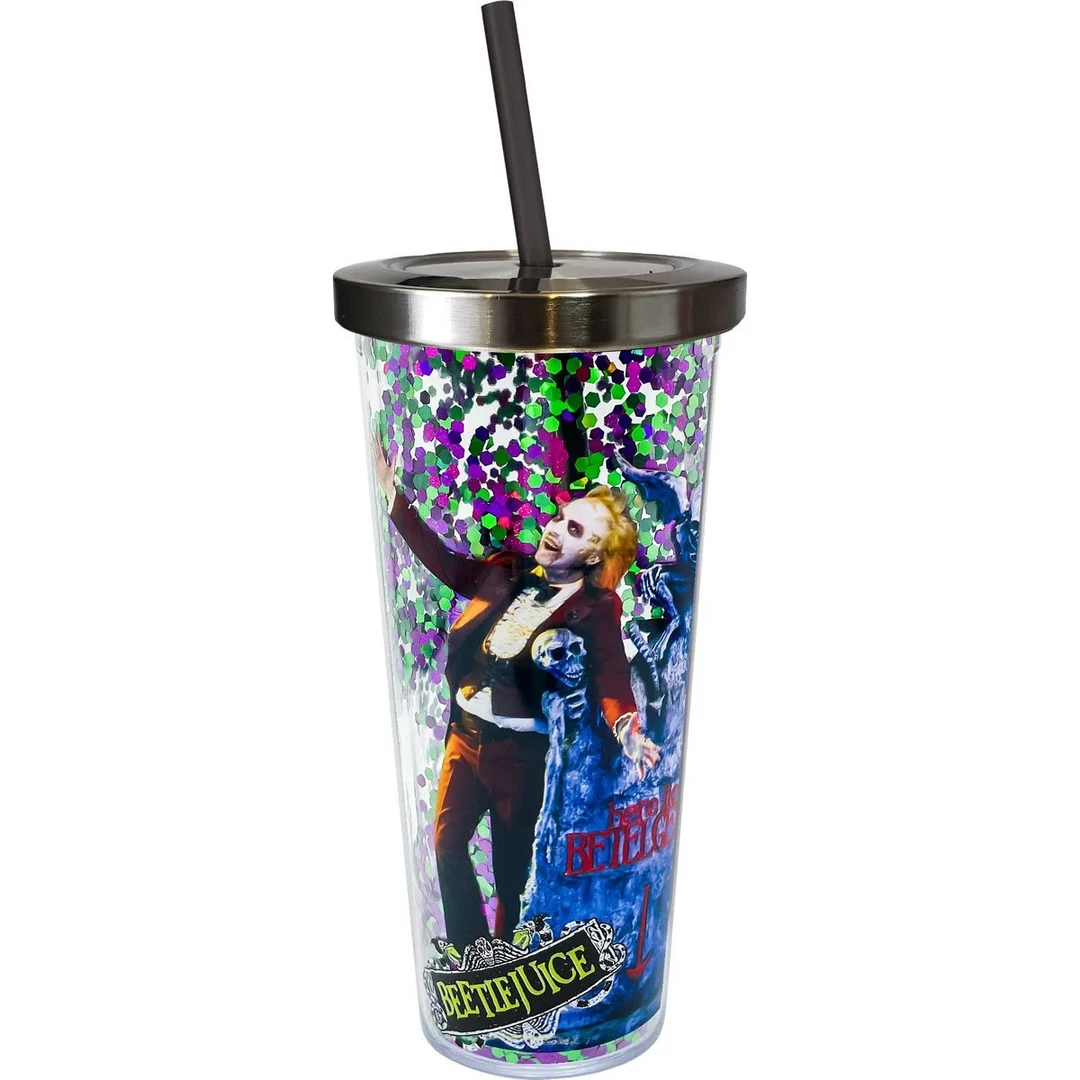 None BEETLEJUICE GLITTER ACRYLIC CUP WITH STRAW 3 None BEETLEJUICE GLITTER ACRYLIC CUP WITH STRAW