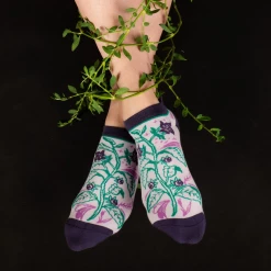 Back In Stock FOOTCLOTHES BELLADONNA DEADLY NIGHTSHADE ANKLE SOCKS