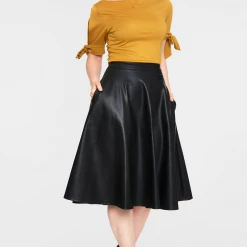 Shop Sour+Plus VOODOO VIXEN BENNY BOAT NECK TIE SLEEVE TOP MUSTARD