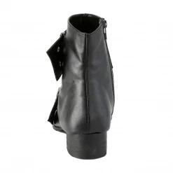 DEMONIA BIG BUCKLE POINTED TOE ANKLE BOOTS