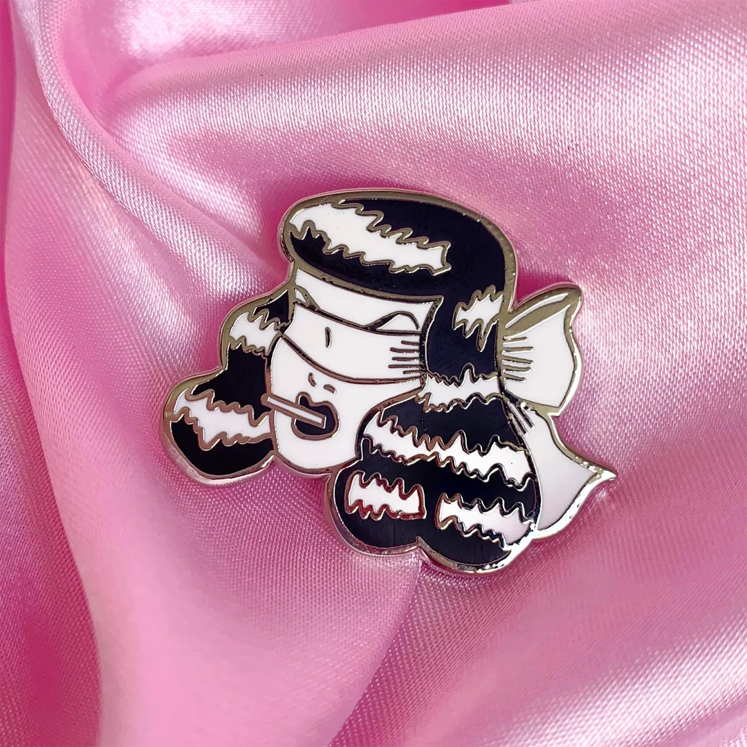 BOBBY PINS CO. BLIND FOLD BABE ENAMEL PIN Back In Stock 3 BOBBY PINS CO. BLIND FOLD BABE ENAMEL PIN Back In Stock