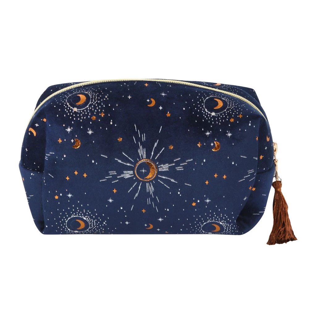 None Lifestyle BLUE CRESCENT MOON TASSELED MAKE UP BAG 3 None Lifestyle BLUE CRESCENT MOON TASSELED MAKE UP BAG