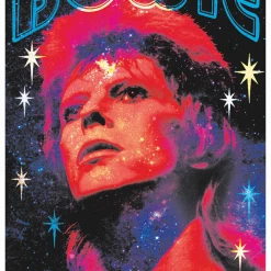 None DAVID BOWIE GLITTER BLACKLIGHT POSTER