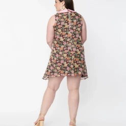 SMAK PARLOUR BROWN & PINK TULIP PRINT MINI DRESS What's New 12 SMAK PARLOUR BROWN & PINK TULIP PRINT MINI DRESS What's New