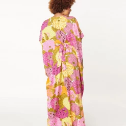 UNIQUE VINTAGE FLORAL PRINT BURTON CAFTAN DRESS