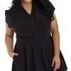 HELL BUNNY CARLIE MINI DRESS PURPLE