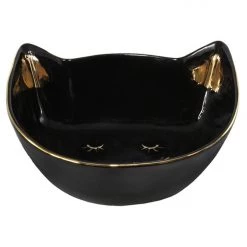 None Homewares BLACK CAT CERAMIC BOWL