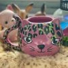 SOURPUSS PINK LEOPARD CAT MUG