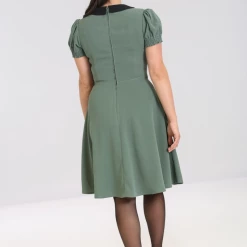 Shop Sour+Plus HELL BUNNY CATHERINE MID DRESS GREEN 12 Shop Sour+Plus HELL BUNNY CATHERINE MID DRESS GREEN