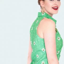 Ghouls Just Wanna Have Sun VOODOO VIXEN CHERIE DAISY POLKA DOT SLEEVELESS BLOUSE 9 Ghouls Just Wanna Have Sun VOODOO VIXEN CHERIE DAISY POLKA DOT SLEEVELESS BLOUSE