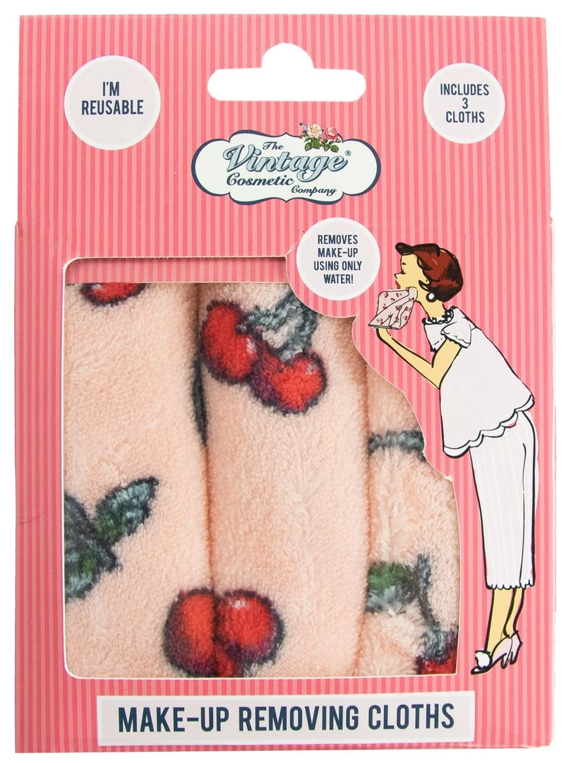 None Lifestyle CHERRY PRINT MAKE UP REMOVING CLOTHS 4 None Lifestyle CHERRY PRINT MAKE UP REMOVING CLOTHS