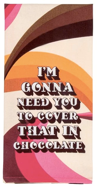 Blue Q Homewares COVER IN CHOCOLATE DISH TOWEL 3 Blue Q Homewares COVER IN CHOCOLATE DISH TOWEL