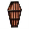 SOURPUSS STRIPED COFFIN SHELF BLACK/PUMPKIN Haunted Homewares