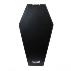 Haunted Homewares SOURPUSS STRIPED COFFIN SHELF BLACK/PURPLE