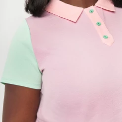 SMAK PARLOUR LILAC & MINT COLORBLOCK CROP TOP