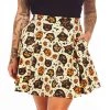 SOURPUSS CLASSIC HALLOWEEN SKATER SKIRT CREAM