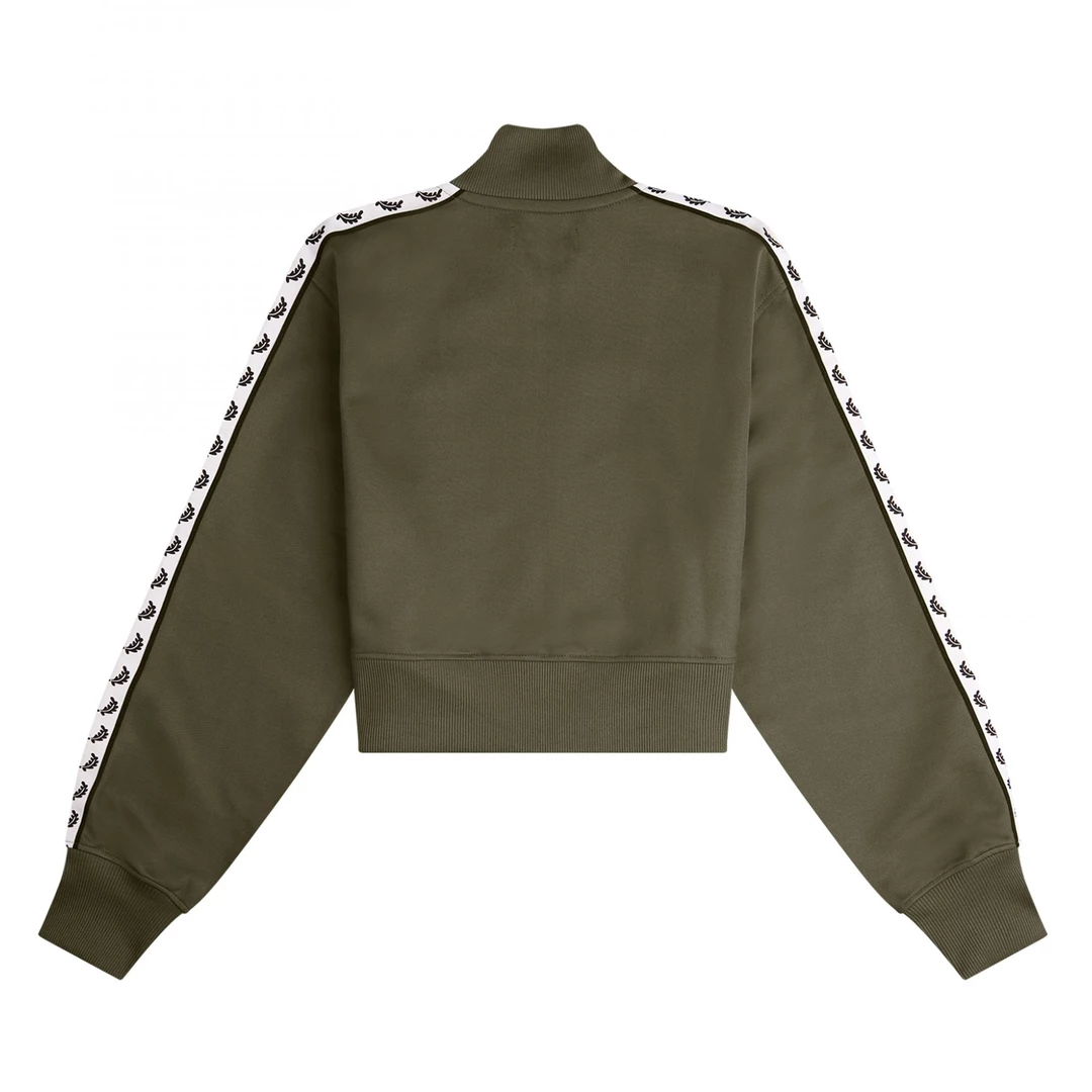 What's New FRED PERRY CROPPED TAPED TRACK JACKET MILITARY GREEN 5 What's New FRED PERRY CROPPED TAPED TRACK JACKET MILITARY GREEN